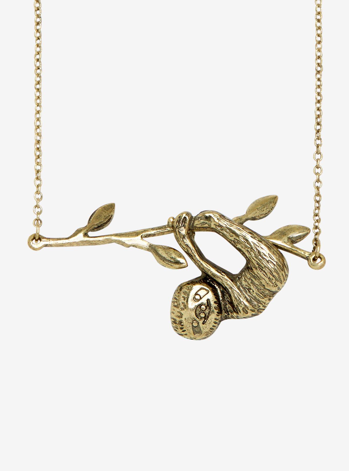 Drop It Like A Sloth Necklace, , hi-res