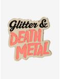 Glitter & Death Metal Enamel Pin, , hi-res