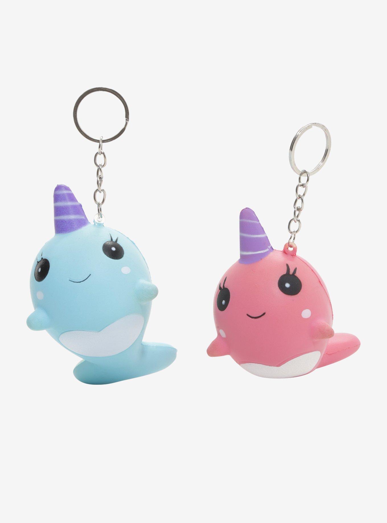 Narwhal Scented Squishy Key Chain, , hi-res