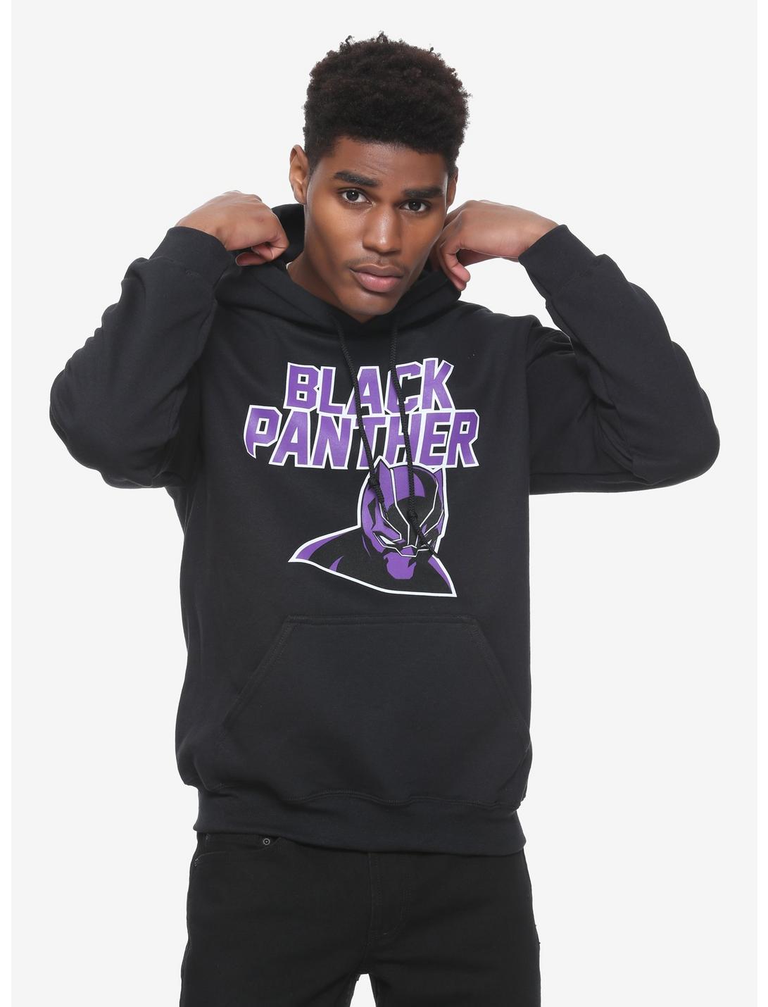 Marvel Black Panther Purple Logo Hoodie, BLACK, hi-res