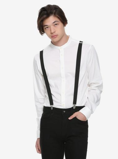 black dress shirt with suspenders Olive Green Linen Suspenders  Rugged & Refined Groomsmen Attire Chocolate