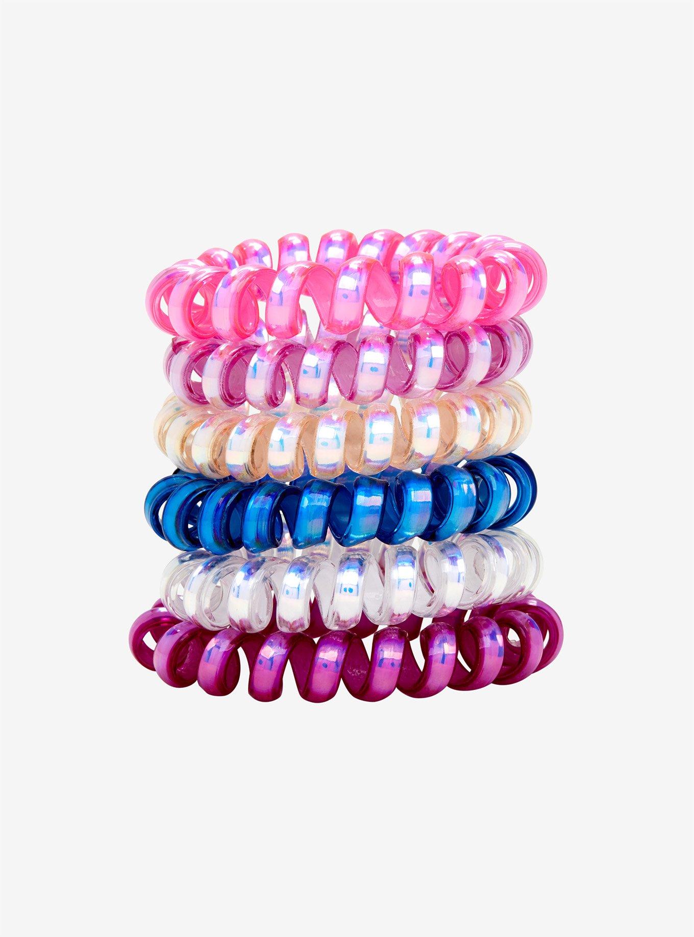 Blackheart Metallic Phone Cord Hair Tie Set, , hi-res