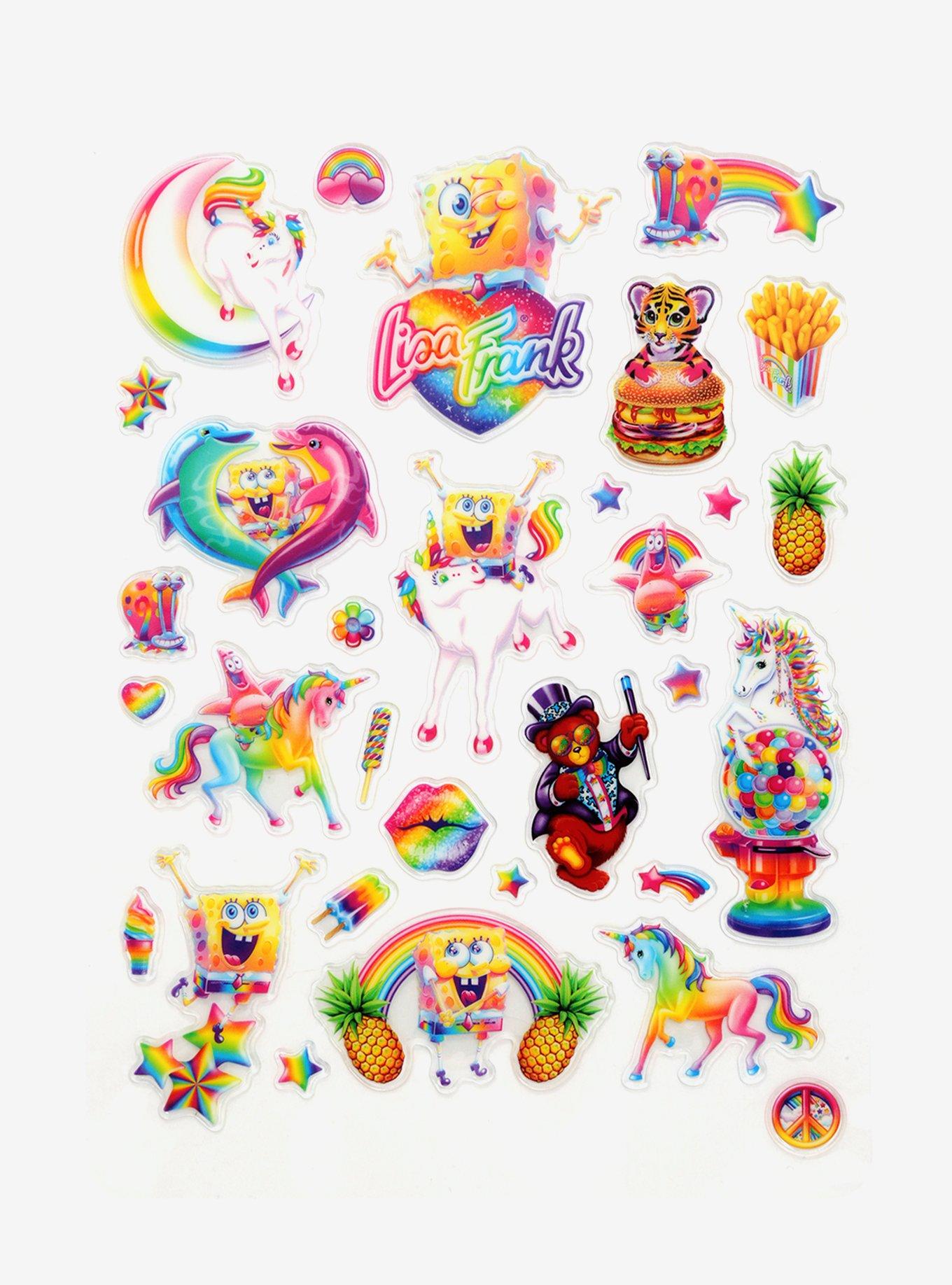 Lisa Frank X SpongeBob SquarePants Sticker Set Hot Topic Exclusive, , hi-res