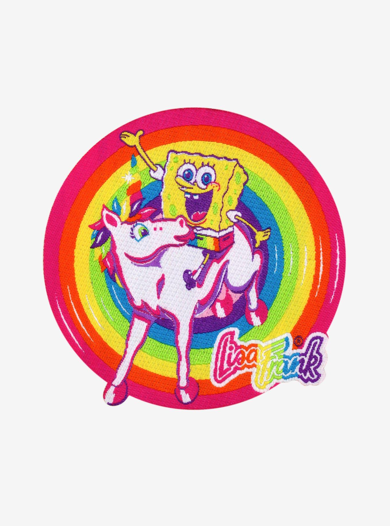 Lisa Frank X SpongeBob SquarePants Unicorn Woven Patch Hot Topic Exclusive, , hi-res