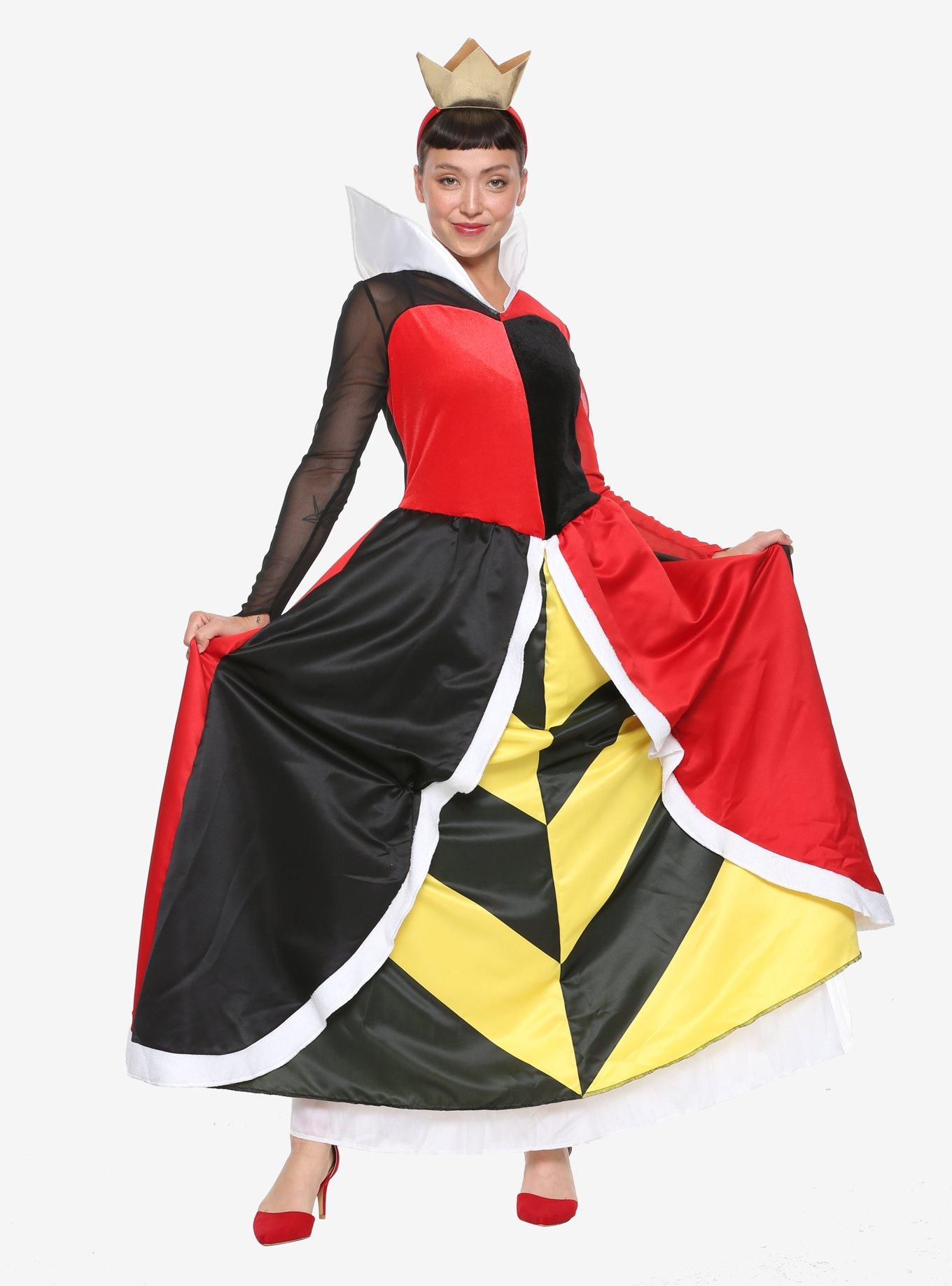 Disney Alice In Wonderland Queen Of Hearts Deluxe Costume, MULTI, hi-res