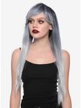 Black & Silver Long Ombre Wig, , hi-res