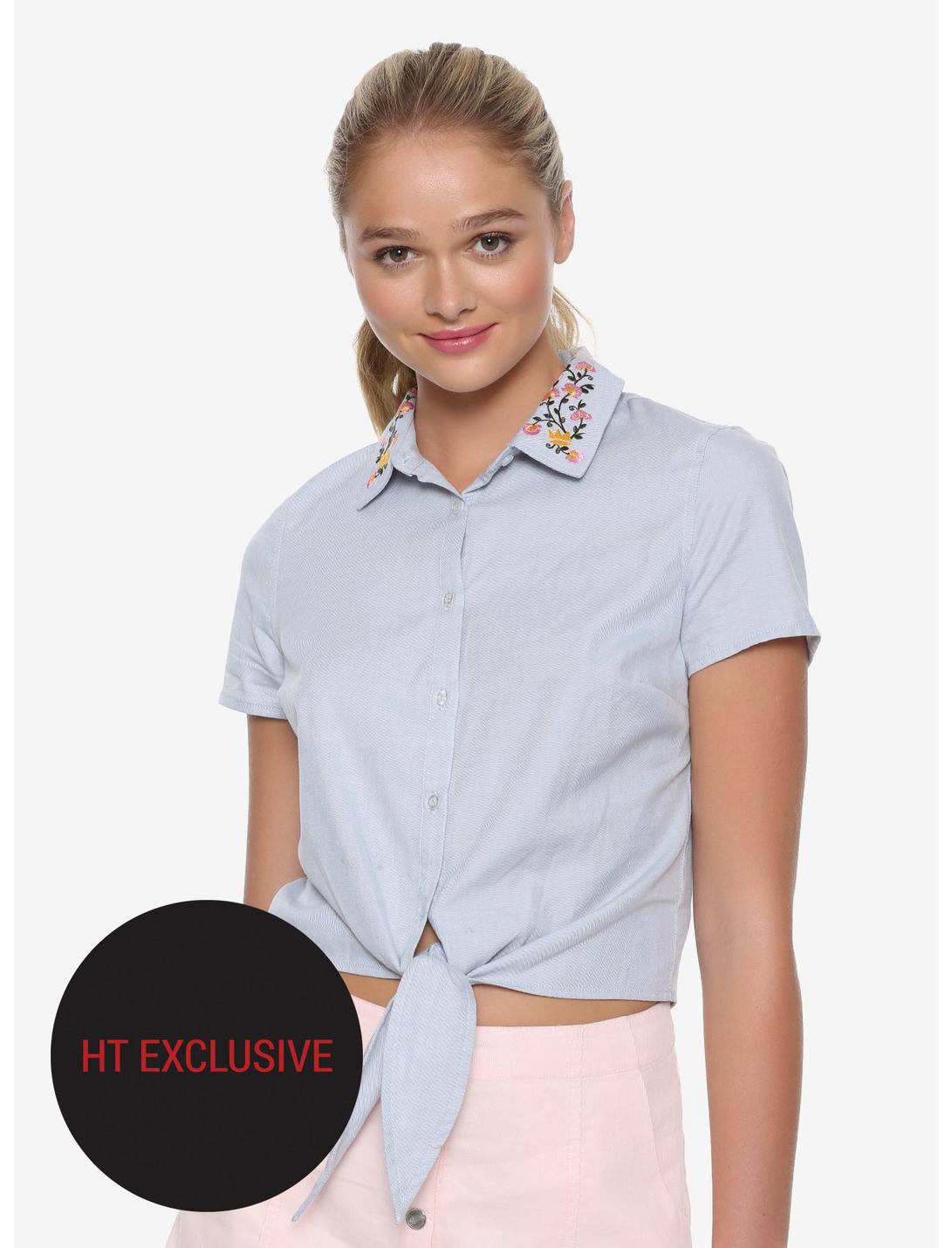 Riverdale Betty Tie Front Girls Short-Sleeve Woven Button-Up Hot Topic Exclusive, MULTI COLOR, hi-res