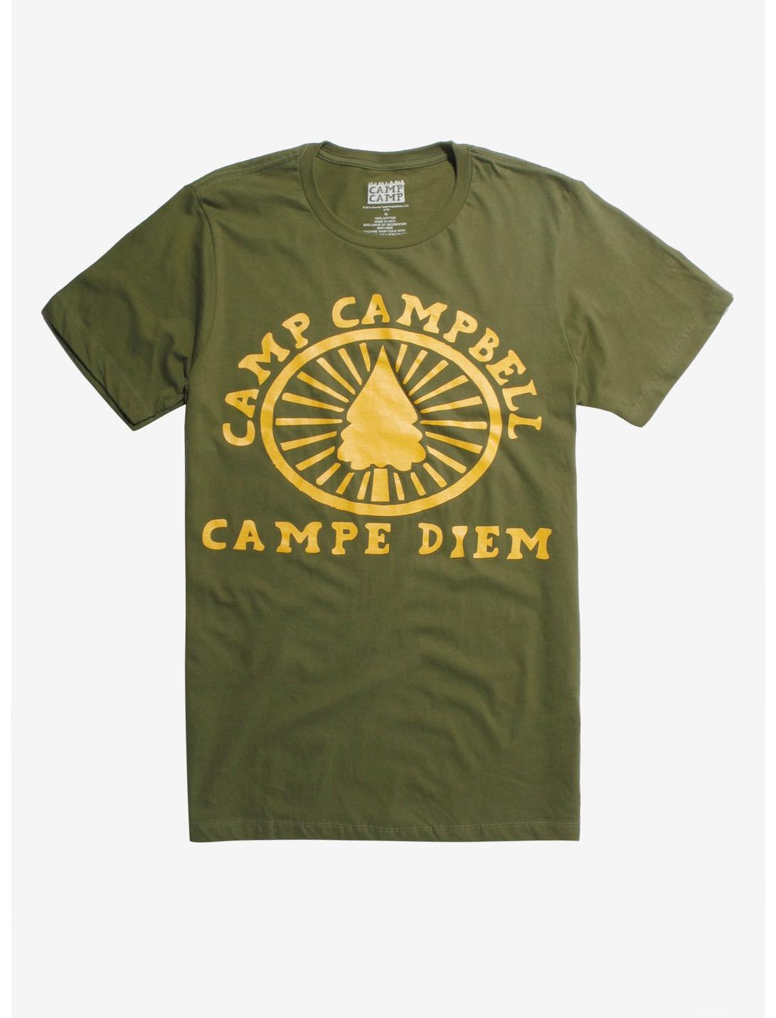 Camp Camp Campe Diem Seal T-Shirt Hot Topic Exclusive, GREEN, hi-res