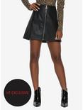 Riverdale Josie And The Pussycats Black Faux Leather Skirt, BLACK, hi-res