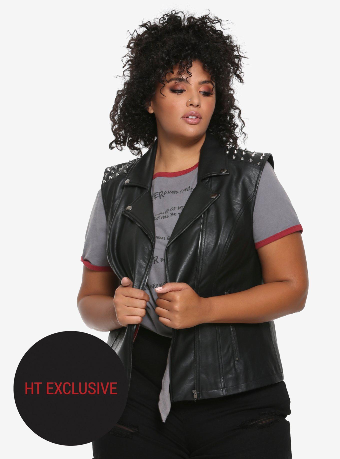 Riverdale Toni Southside Serpent Faux Leather Girls Vest Plus Size Hot Topic Exclusive, BLACK, hi-res