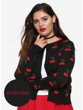 Riverdale Cheryl Blossom Intarsia Cherries Girls Cardigan Plus Size Hot Topic Exclusive, RED, hi-res