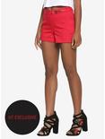 Riverdale Cheryl Blossom Girls Red Shorts Hot Topic Exclusive, RED, hi-res