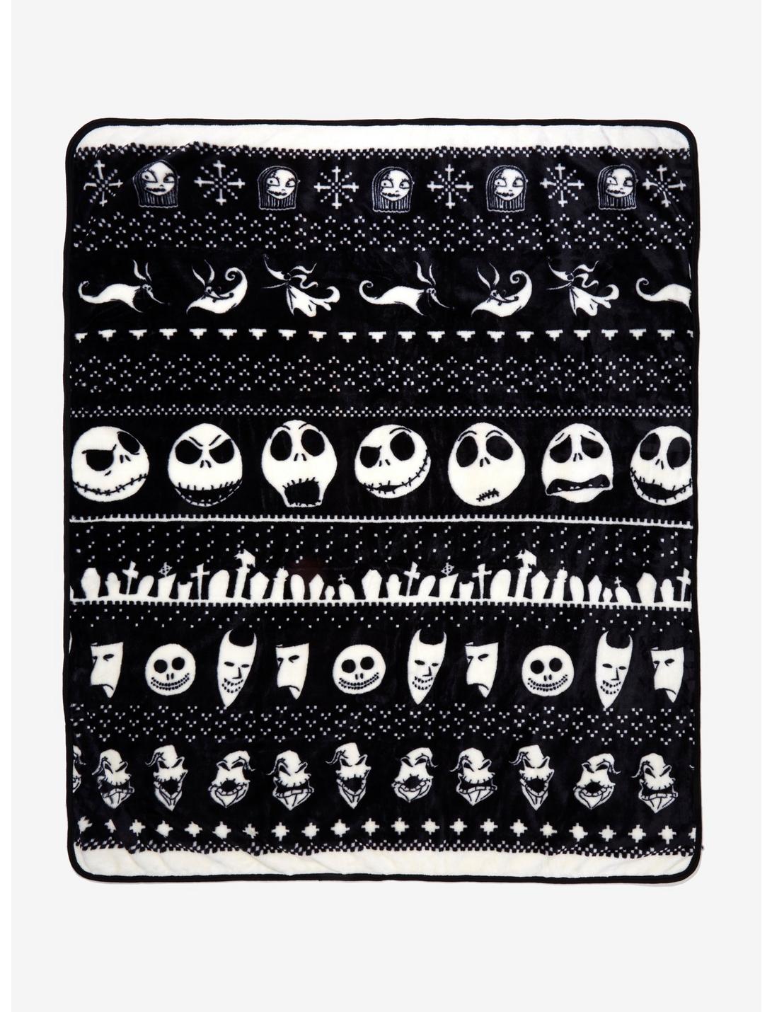 The Nightmare Before Christmas Ugly Sweater Throw Blanket, , hi-res
