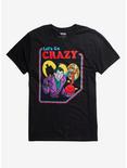 DC Comics Joker & Harley Quinn Let's Go Crazy Retro T-Shirt, BLACK, hi-res