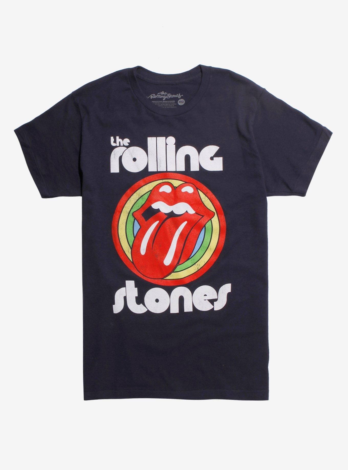 The Rolling Stones Circles T-Shirt, BLACK, hi-res