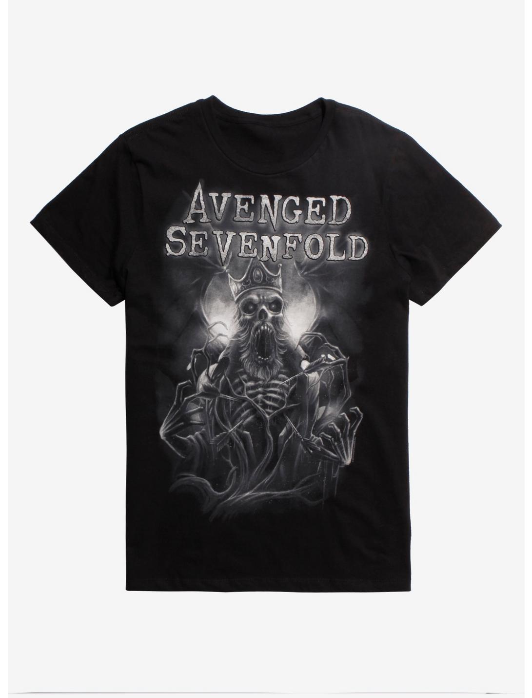 Avenged Sevenfold Undead King T-Shirt, BLACK, hi-res