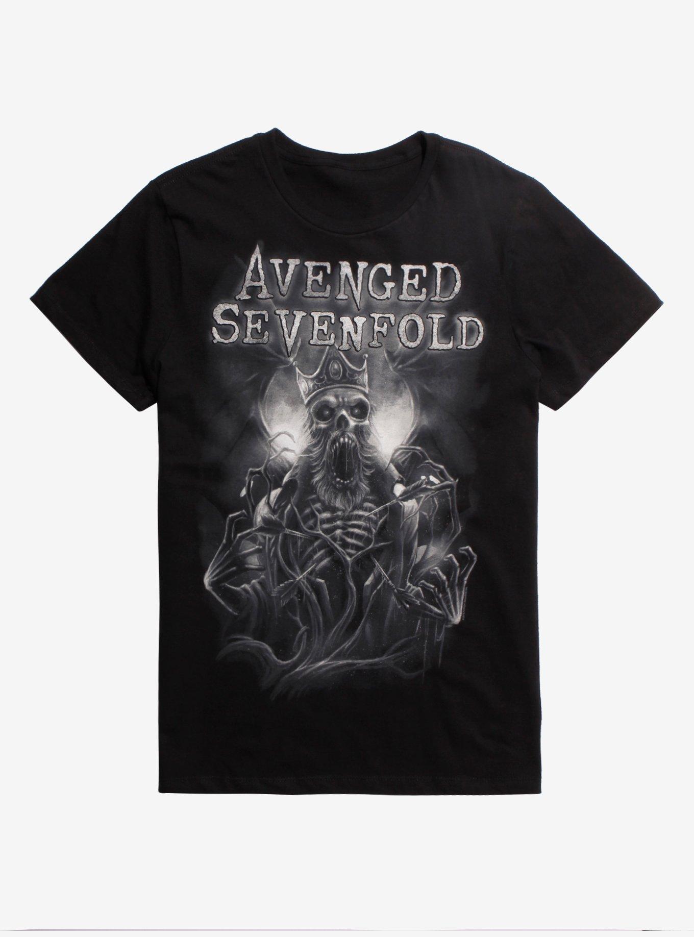 Avenged Sevenfold Undead King T-Shirt, BLACK, hi-res