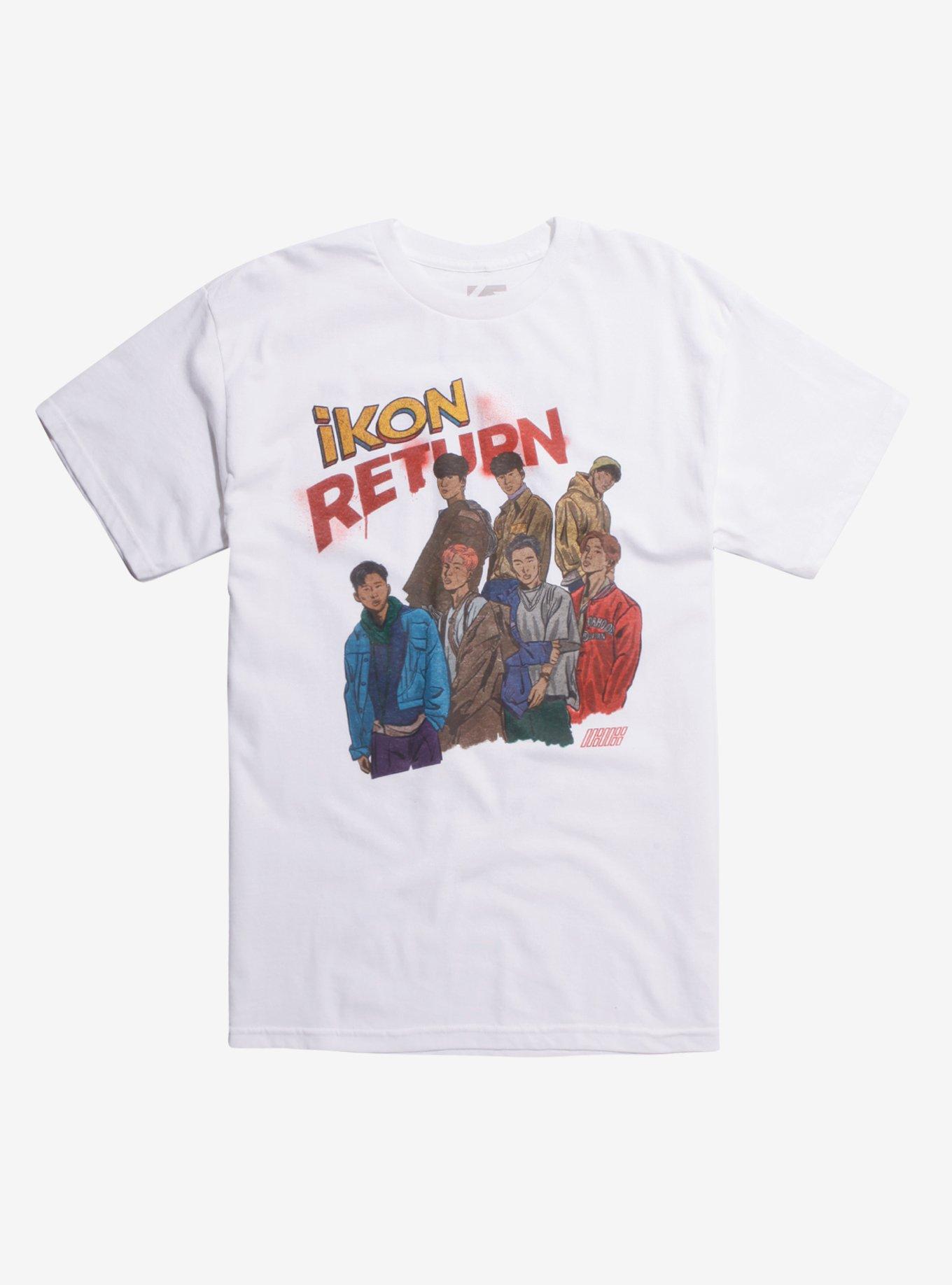 IKon Return Cartoon T-Shirt, WHITE, hi-res