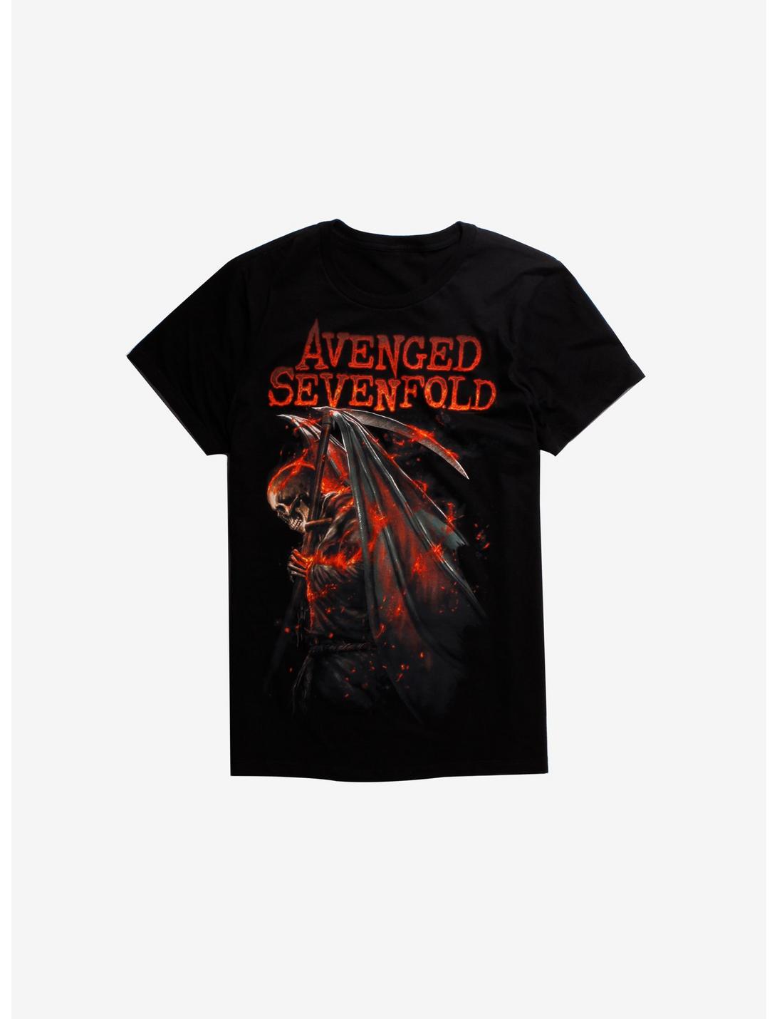 Avenged Sevenfold Fire Reaper T-Shirt, BLACK, hi-res
