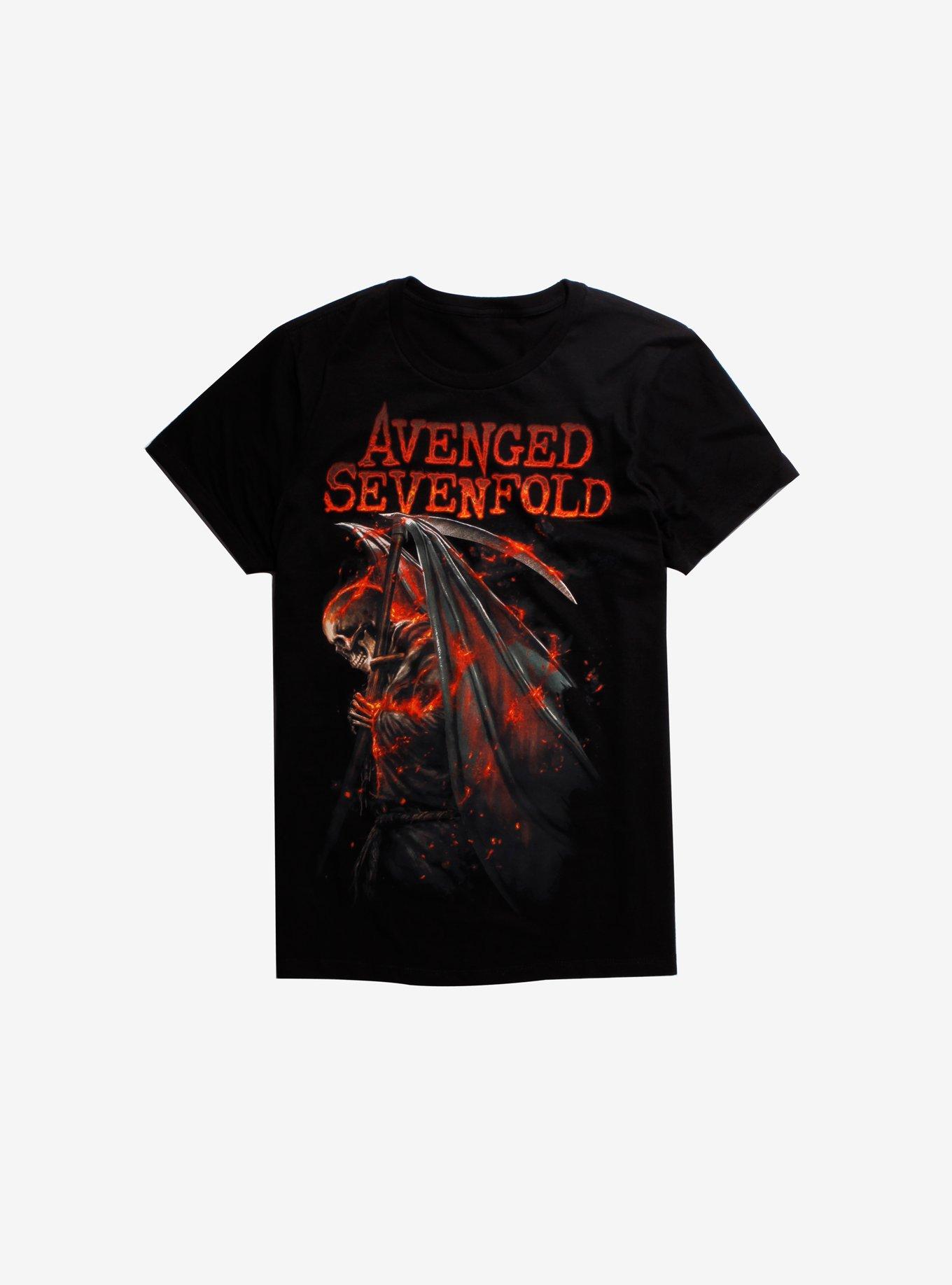 Avenged Sevenfold Fire Reaper T-Shirt, BLACK, hi-res