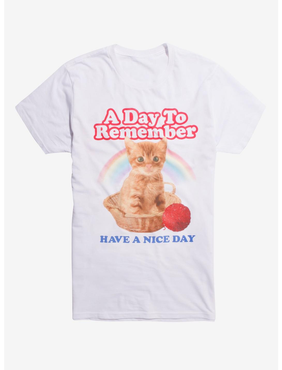 A Day To Remember Kitty Nice Day T-Shirt, WHITE, hi-res