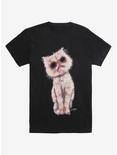 Gus Fink Creepy Cat T-Shirt Hot Topic Exclusive, BLACK, hi-res