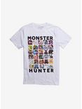 Monster Hunter Monster Icons T-Shirt, WHITE, hi-res