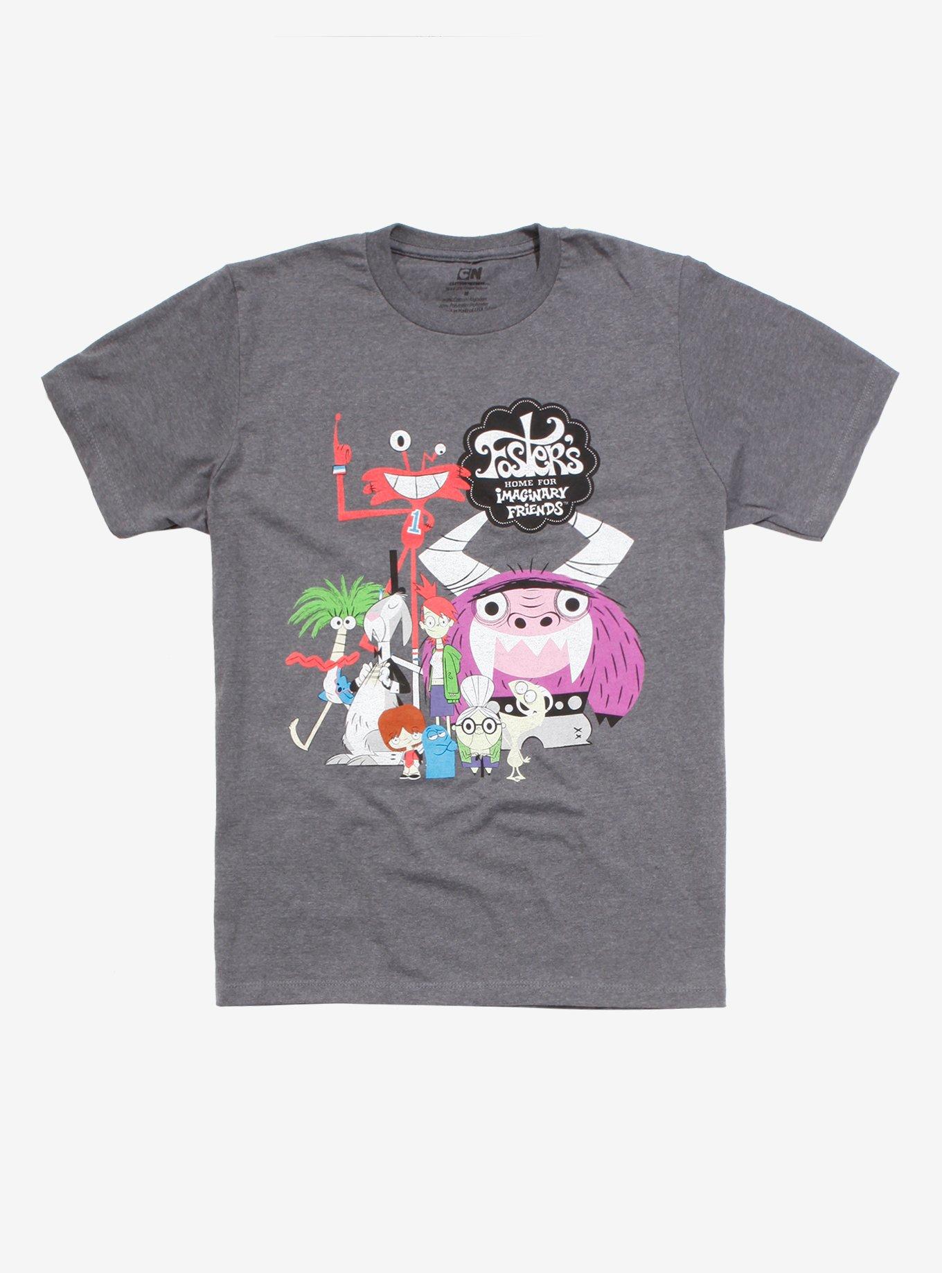 Foster's Home For Imaginary Friends Group T-Shirt, CHARCOAL HEATHER, hi-res