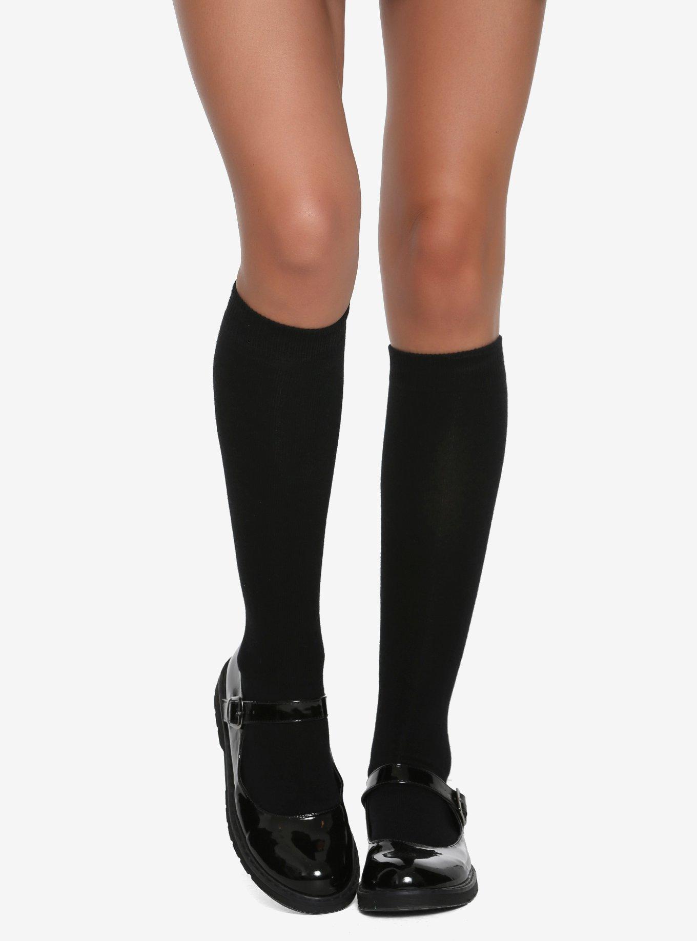 Black Knee-High Socks, , hi-res