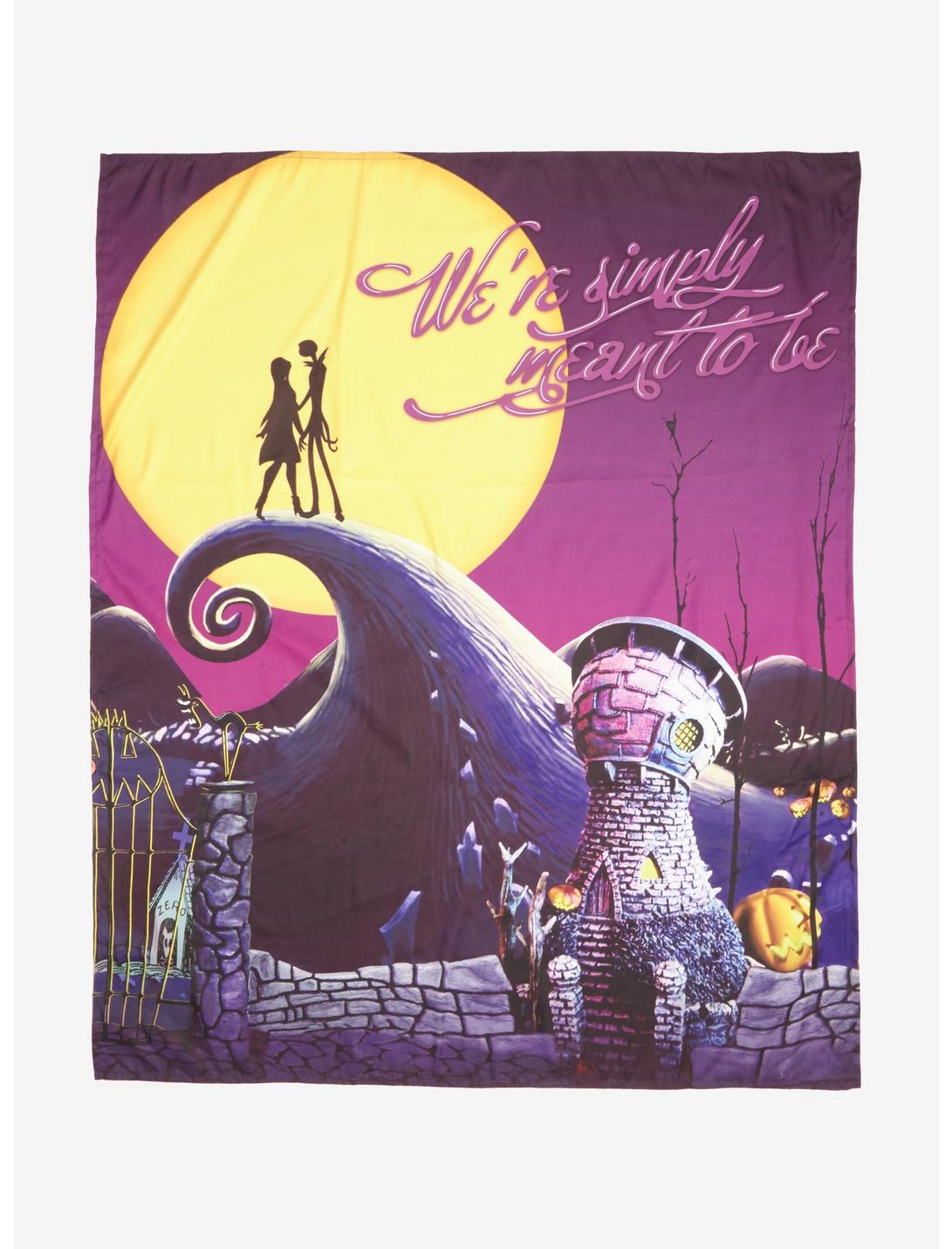 The Nightmare Before Christmas Jack & Sally Wall Tapestry, , hi-res