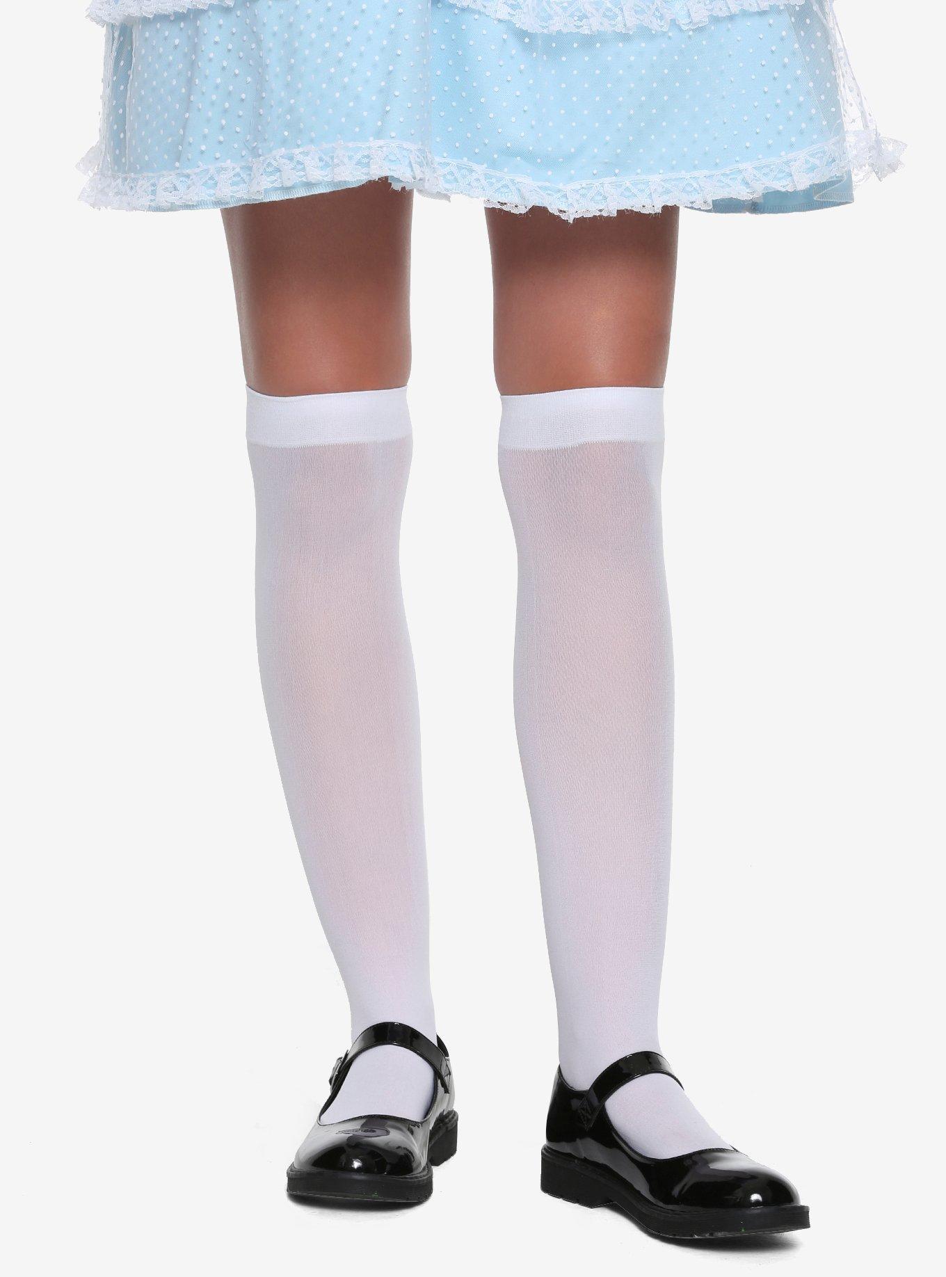 White Knee-High Socks, , hi-res