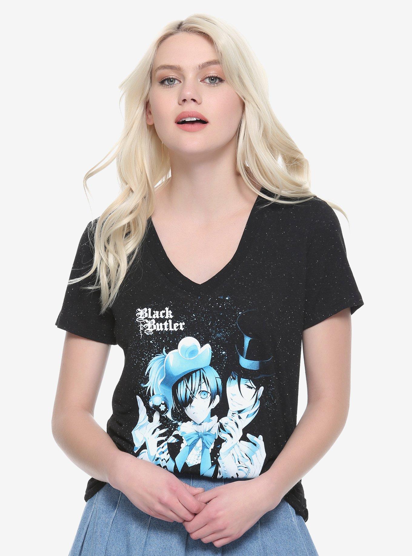 Black Butler Book Of Circus Speckled Girls T-Shirt, BLUE, hi-res