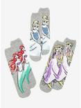 Disney Princess Watercolor Crew Socks 3 Pair, , hi-res