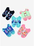 Disney Lilo & Stitch Scrump No-Show Socks 5 Pair, , hi-res