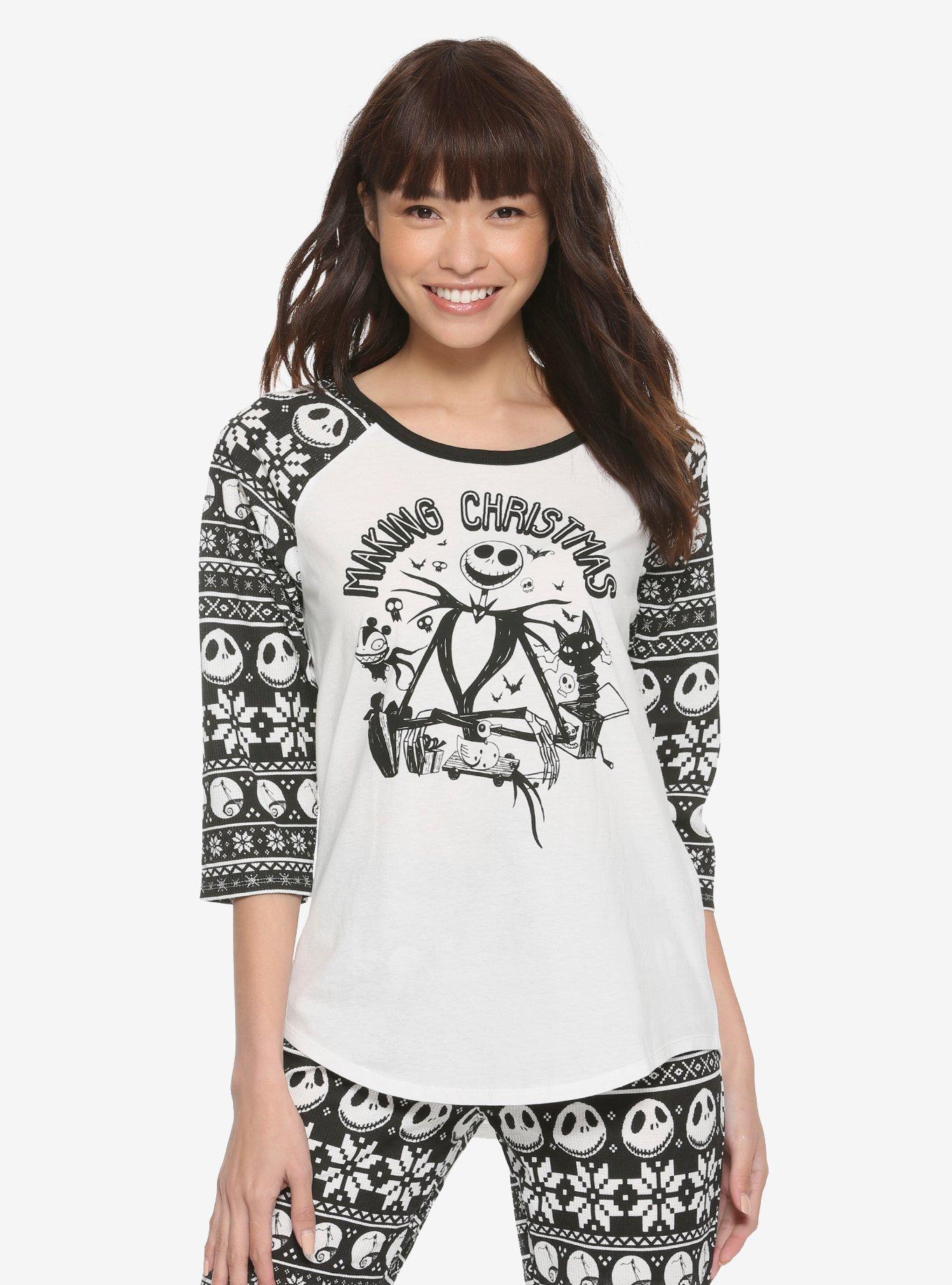 The Nightmare Before Christmas Fair Isle Thermal Sleep Set, BLACK, hi-res