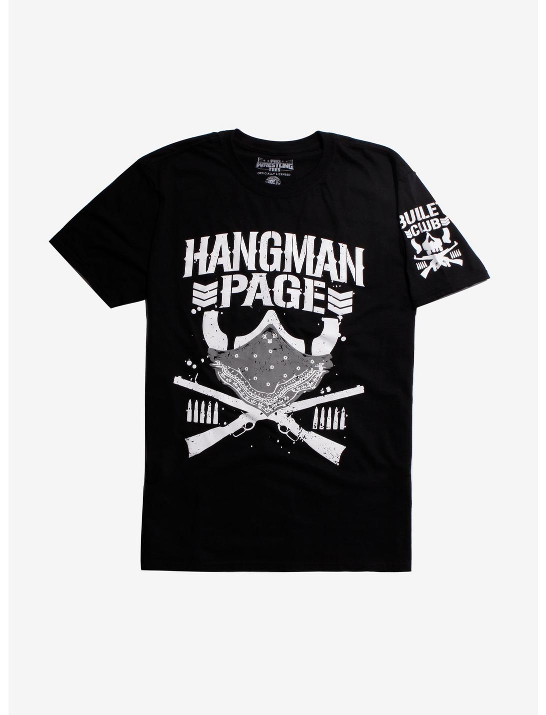 New Japan Pro-Wrestling Hangman Page Bandana T-Shirt Hot Topic Exclusive, BLACK, hi-res