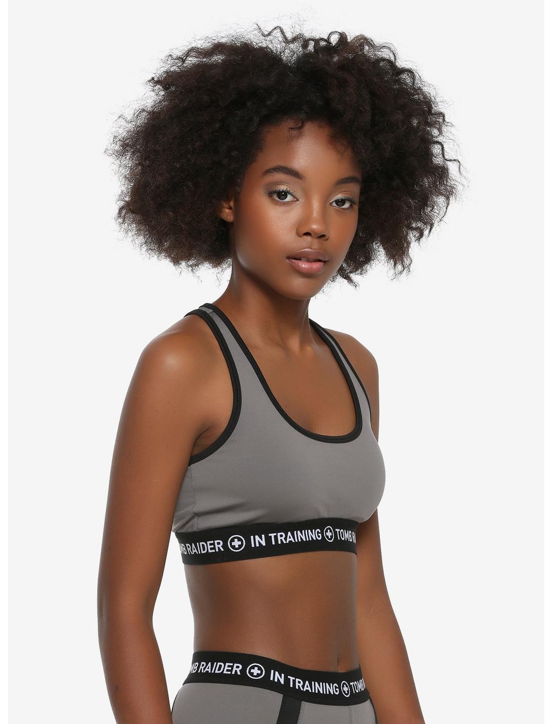 Her Universe Tomb Raider Shadow Of The Tomb Raider Low-Impact Sports Bra, GREY, hi-res