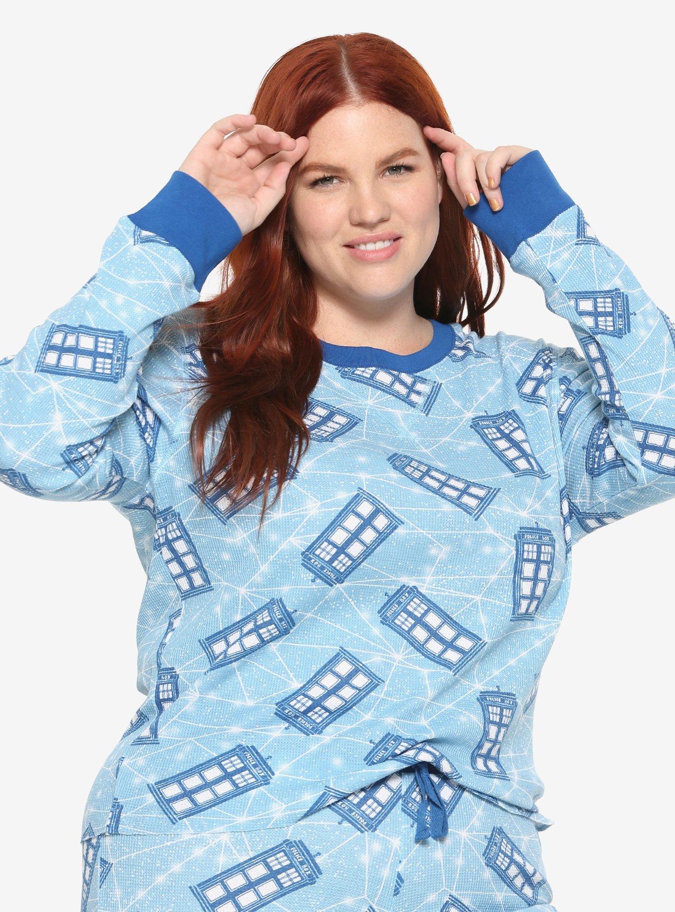 Doctor Who TARDIS Thermal Girls Sleep Set Plus Size | Hot Topic