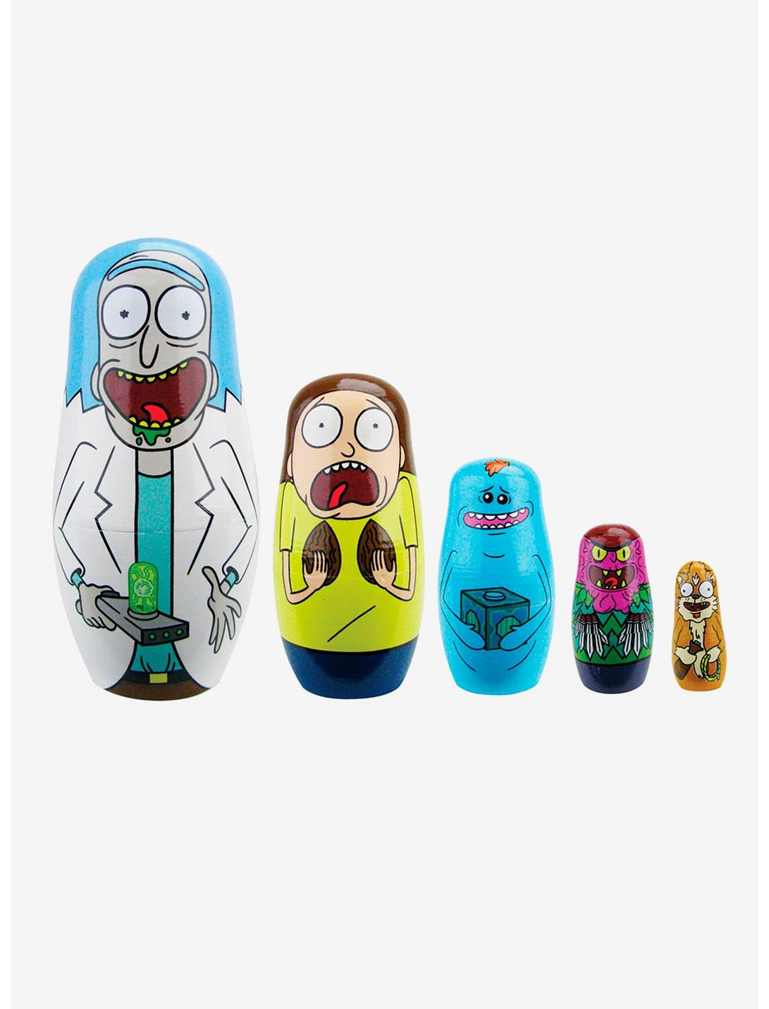 Rick And Morty Wooden Nesting Dolls Hot Topic Exclusive, , hi-res