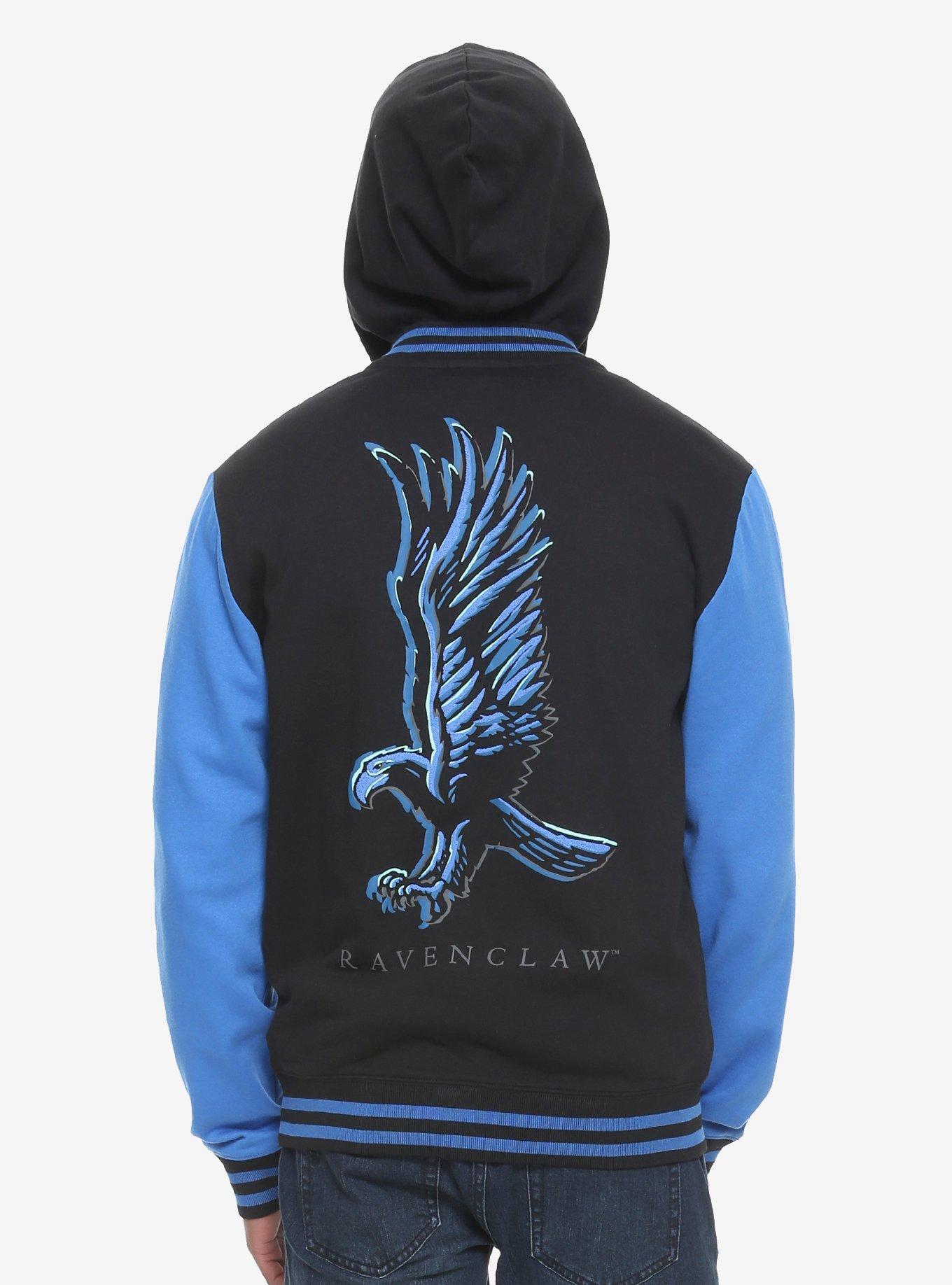 Harry Potter Ravenclaw Black Blue Varsity Hoodie Hot Topic Exclusive Hot Topic