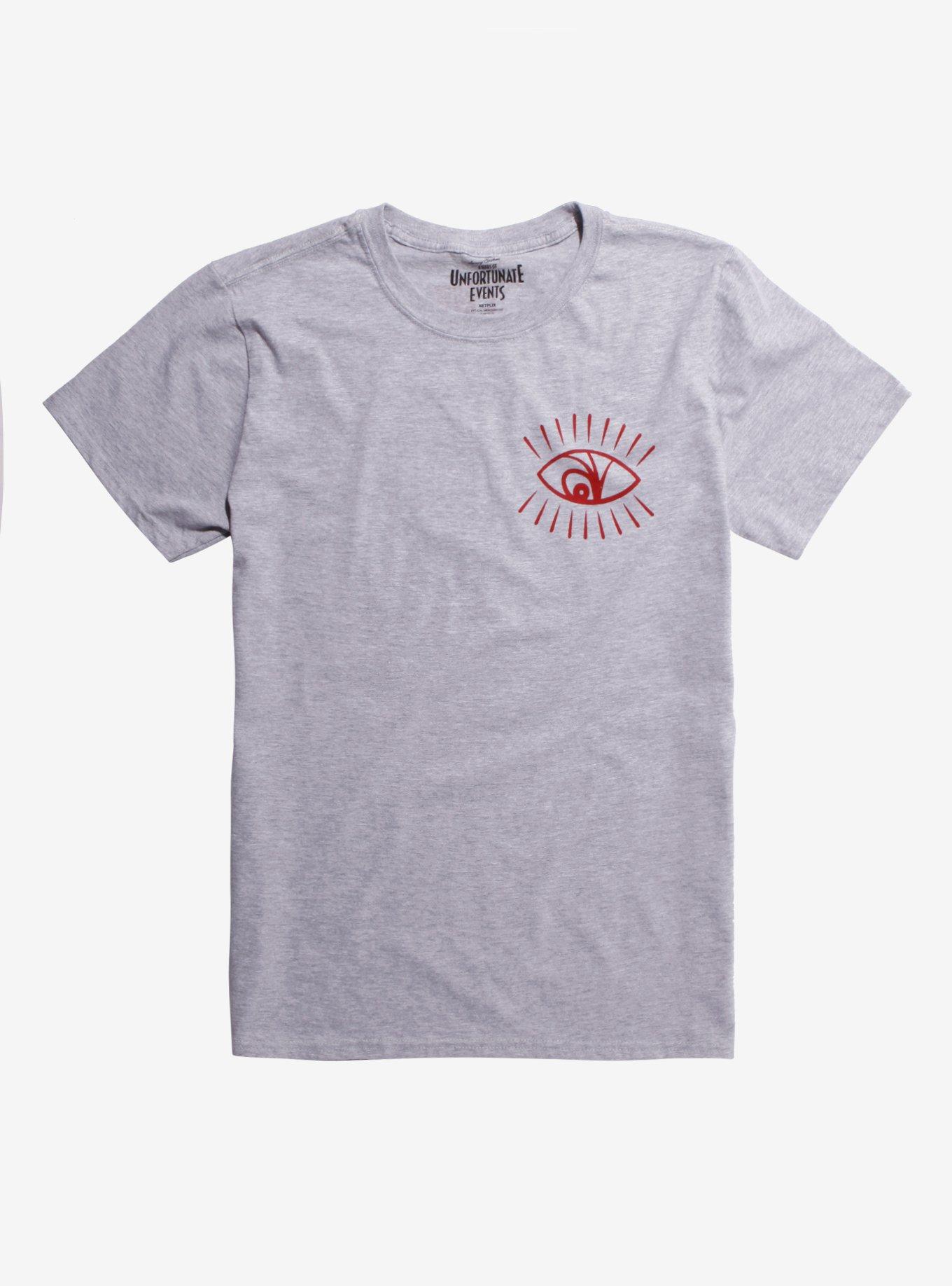 Lemony Snicket's Series Of Unfortunate Events Secret Organization T-Shirt Hot Topic Exclusive, GREY, hi-res