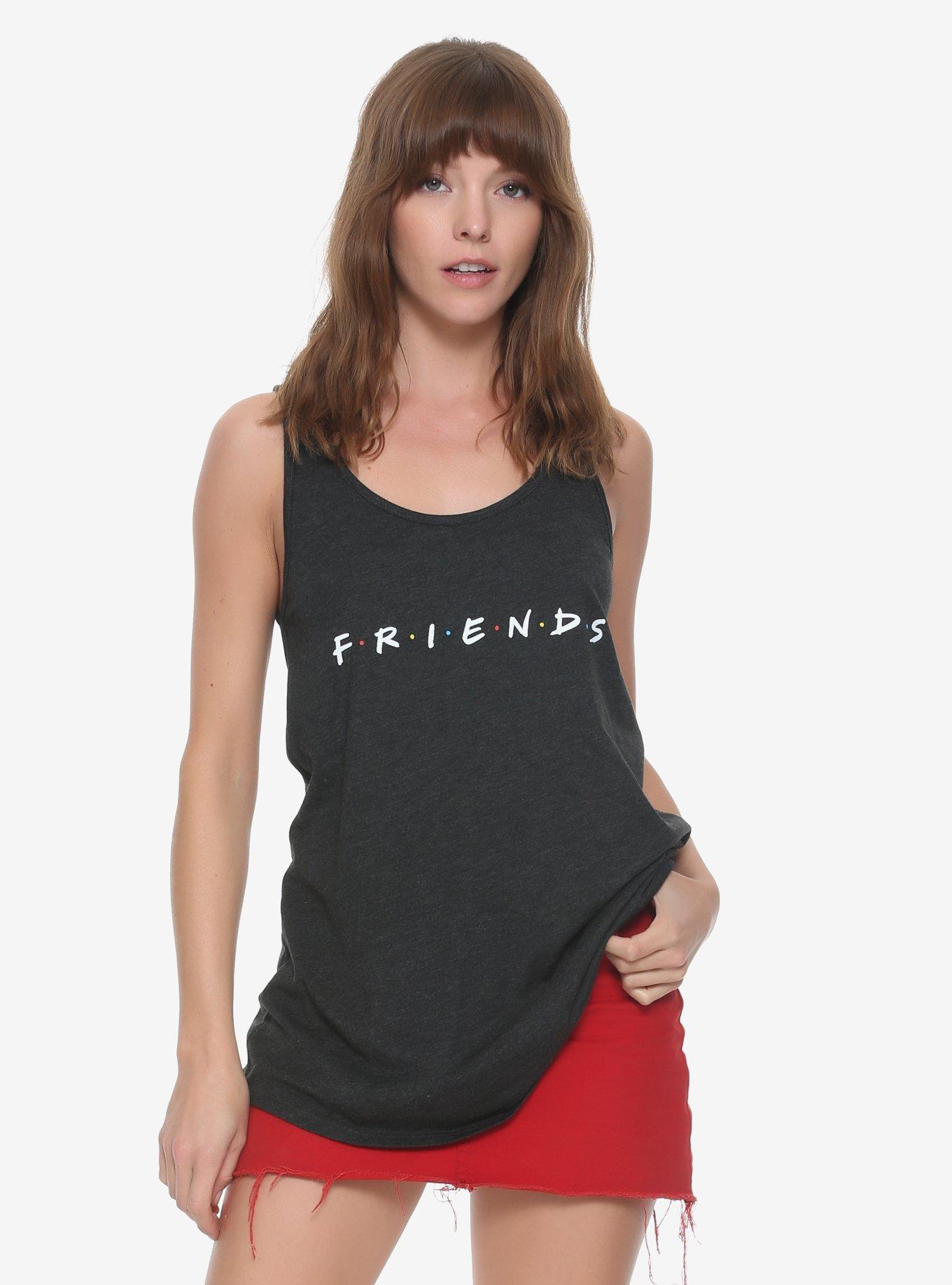 Friends Black Logo Tank Top - BoxLunch Exclusive, BLACK, hi-res