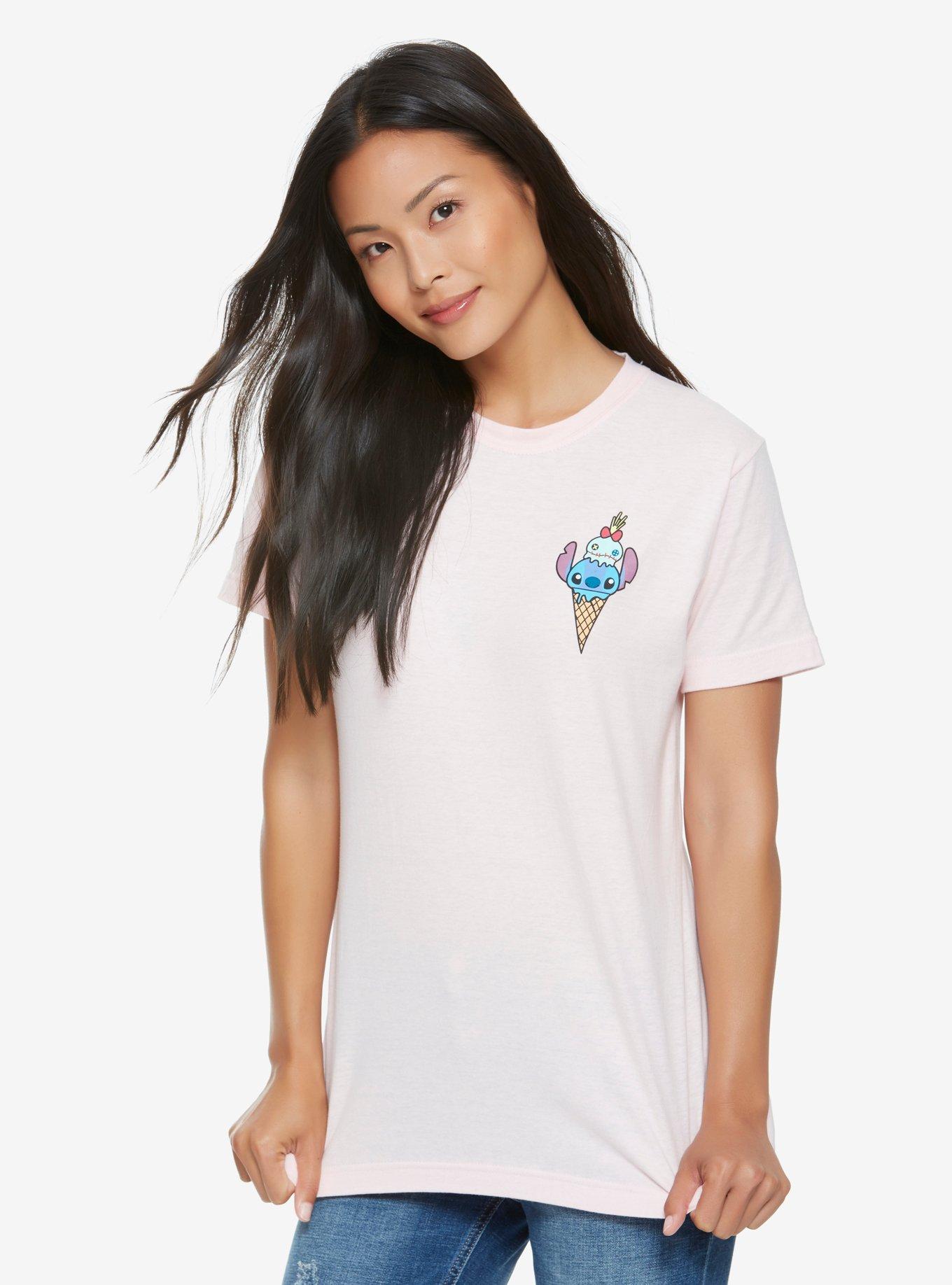 Disney Lilo & Stitch Ice Cream Womens Tee - BoxLunch Exclusive | BoxLunch