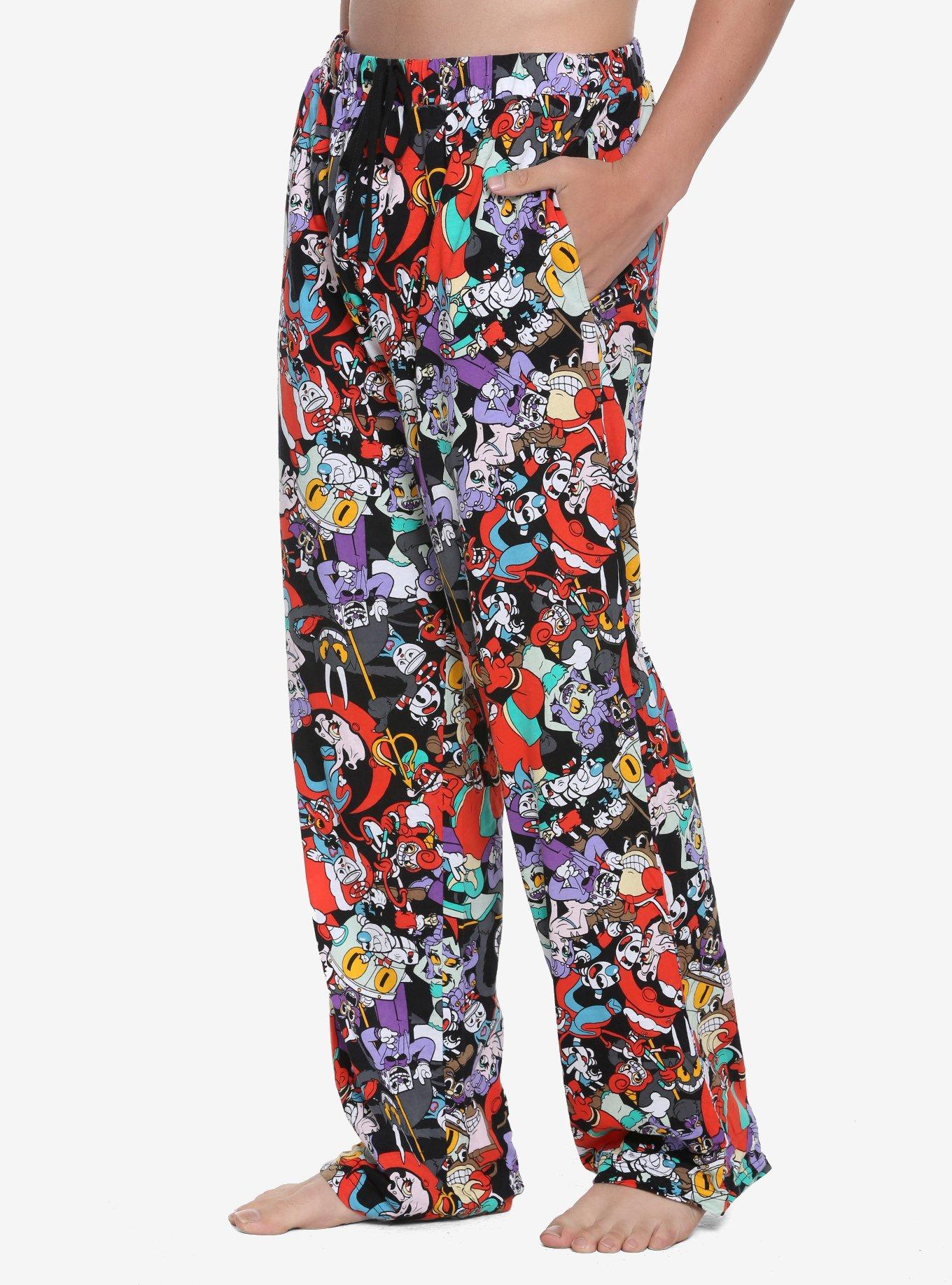 Cuphead Character Print Pajama Pants, MULTI COLOR, hi-res