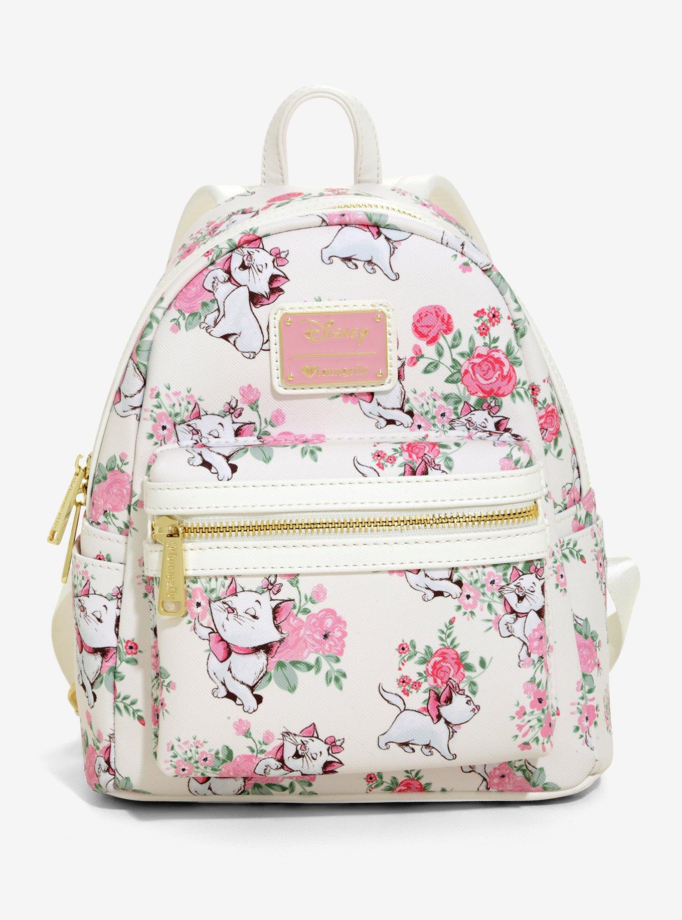 Loungefly Aristocats Duchess in Paris Floral AOP Mini Backpack (Exclusive)