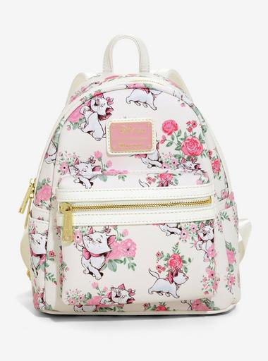 Loungefly Disney sale Marie Floral Footsy Mini Backpack Bundle