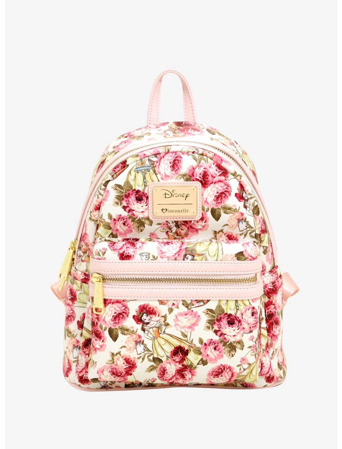 Loungefly Disney Beauty And The Beast Floral Mini Backpack, , hi-res