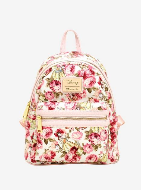 Loungefly Disney Beauty And The Beast Floral Mini Backpack | BoxLunch