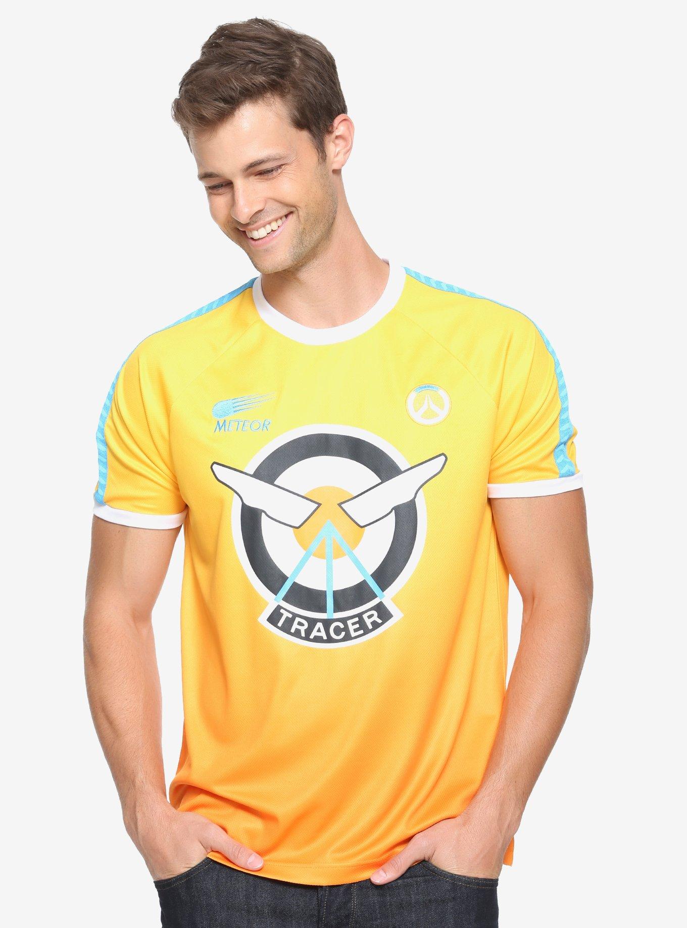 Overwatch Tracer Jersey - BoxLunch Exclusive, YELLOW, hi-res