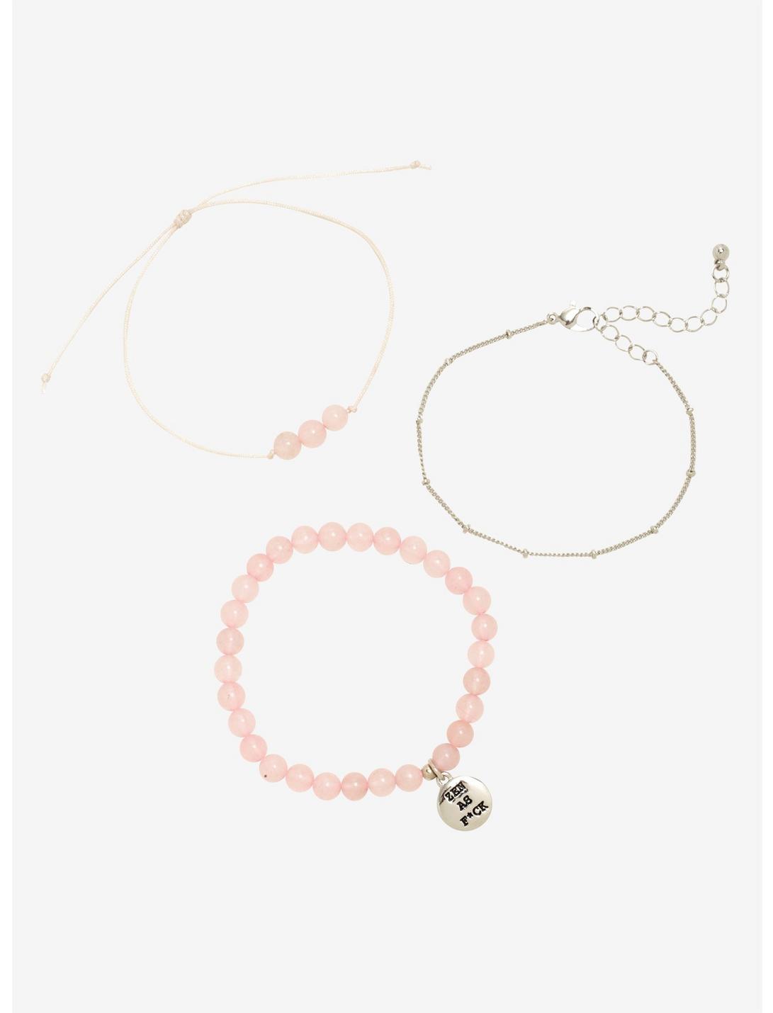 Zen AF Rose Quartz Bracelet Set - BoxLunch Exclusive, , hi-res
